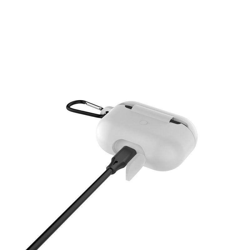 Capa protetora de silicone para airpods pro capa protetora de fone de ouvido de 3 gerações com chaveiro