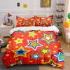Colorful Star Pattern Gift Set Multiple Sizes Kid'S And Adults' Bedroom Exquisite 3Pc Bedding Set, Gift