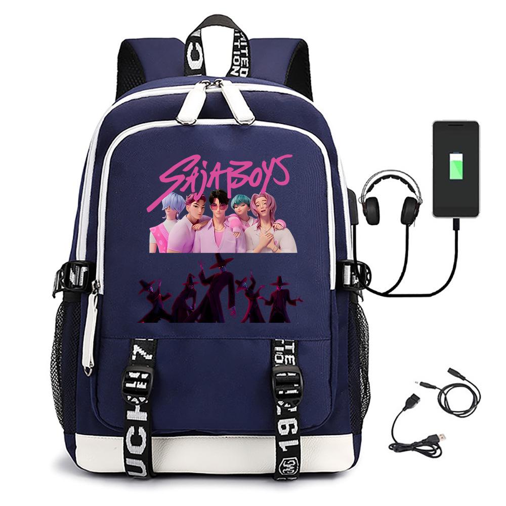Heksenjager Sajaboys Bedrukte Middelbare School Student Campus Schooltas Grote Capaciteit Multifunctioneel Usb Casual Schooltas One size fits all
