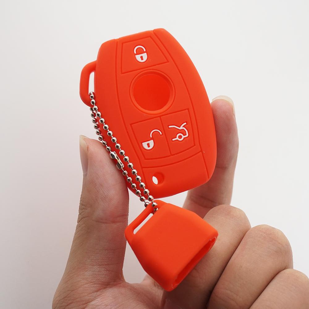 Cocolockey Silicone Car Key Cover Rubber Key Fob Case Holder Fit For Mb W203 W211 Clk C180 E200 Amg C E S C Protector 3 Button