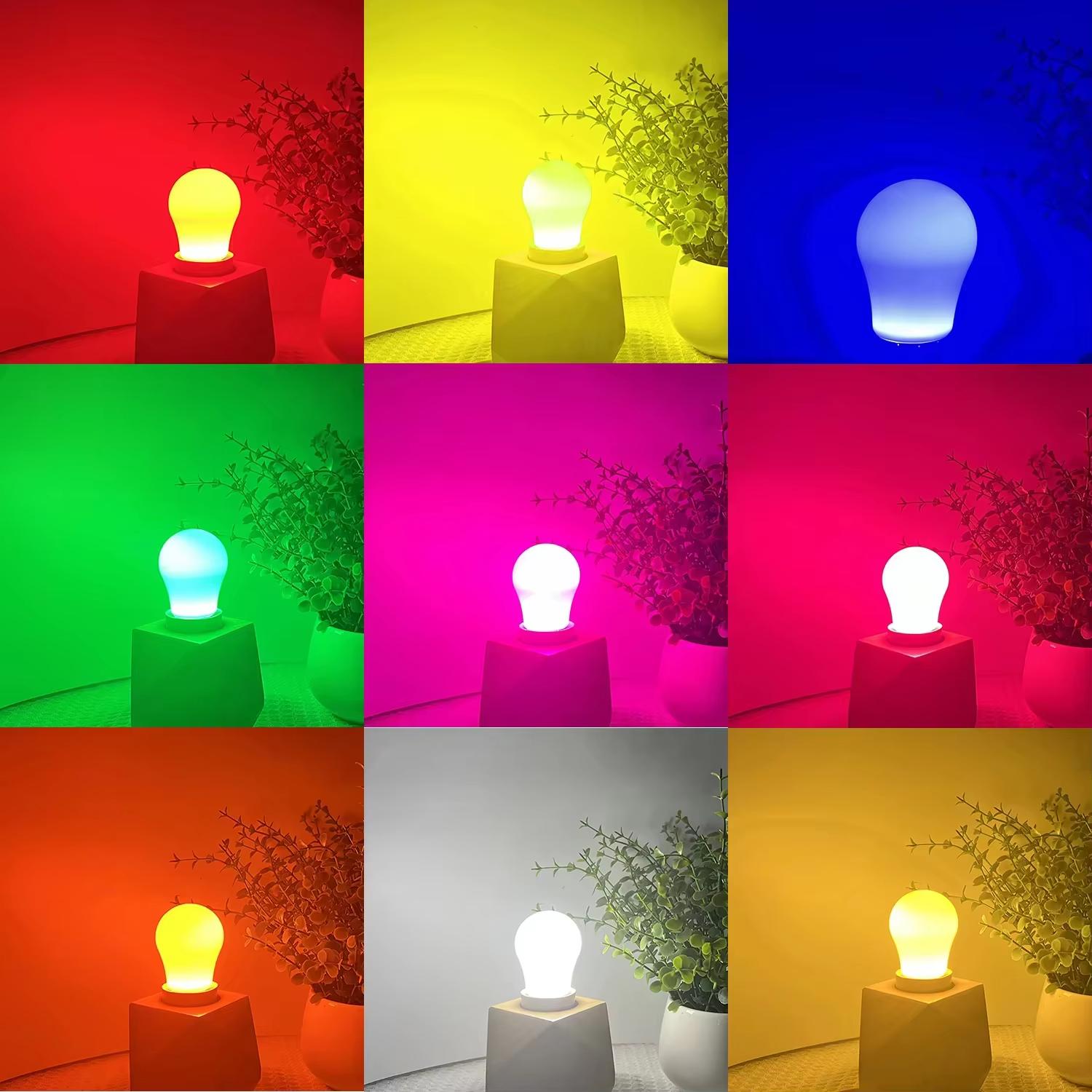 

Цветные светодиодные лампы E27 Лампа Светодиодная лента 8 Вт AC 220 В-240 В Красный Синий Зеленый Желтый Розовый Lampara Свет KTV Вечеринка Домашний декор Освещение E27 AC220V&1PCS