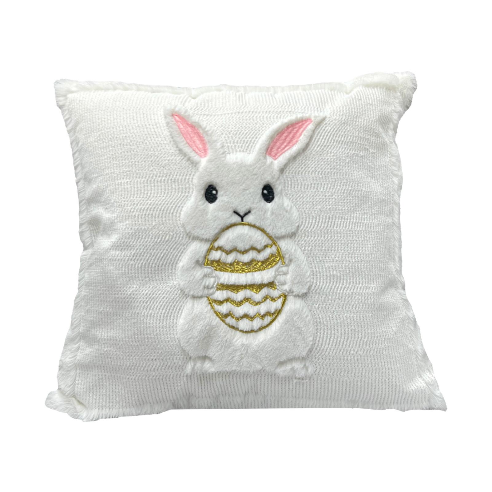 

Easter Bunny Pillow Cover Decorative Cushion Cover For Sofa One Size