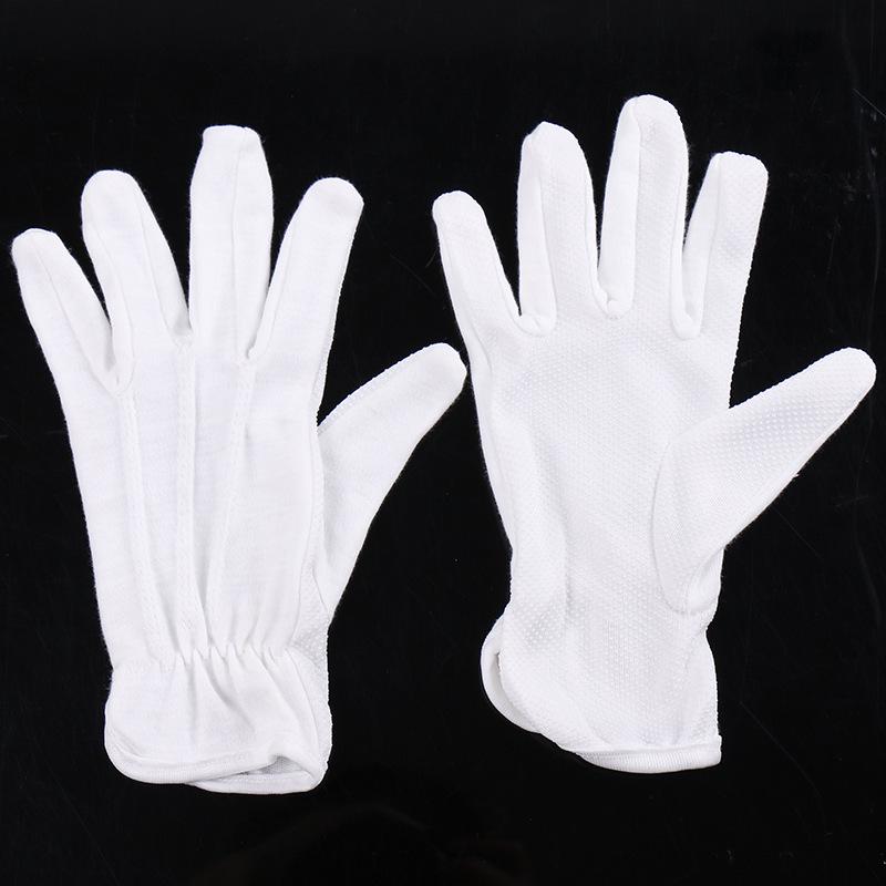 High-Quality White Cotton Dot-Coated Work Safety Gloves White Pure Cotton
