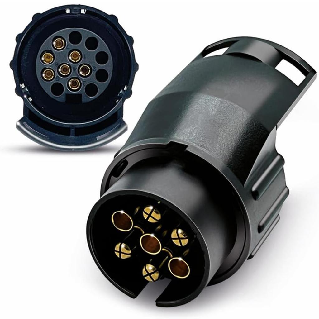 Adaptateur de remorque 7 broches vers 13 broches ou 13 broches vers 7 broches Adaptateur d'attelage 12V Adaptateur électrique étanche Prise Connecteur Convertisseur pour Caravane