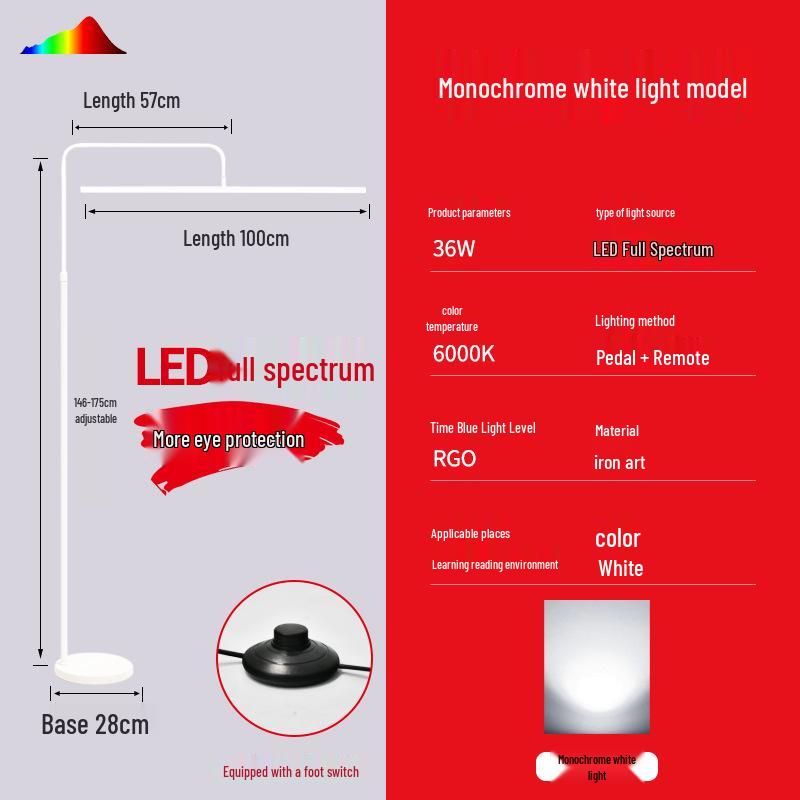 Full Spectrum Eye-Protection Study Floor Lamp for Children and Students