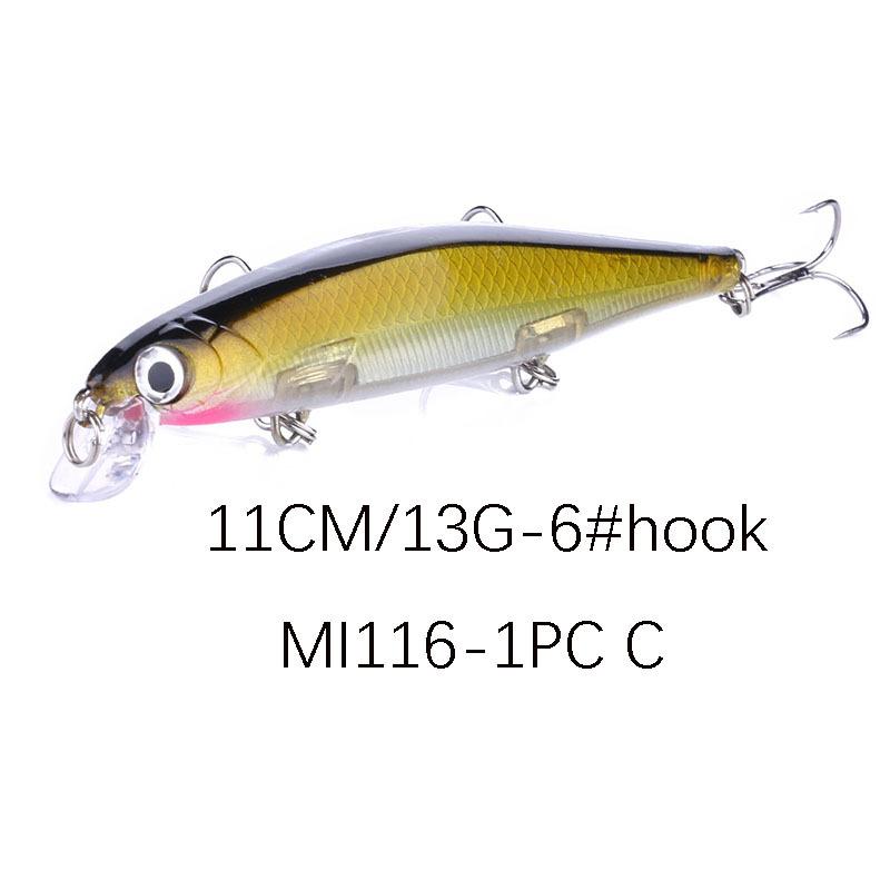 

11cm Short Tongue Board Minnow Lure 13g Long Casting Suspended Submerged for Bass Fish 11cm 13g