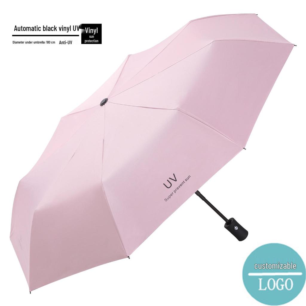 Popular 60-Rib Extra-Large Fully Automatic Black Dual-Use Umbrella for Students & Adults - Custom Logo Option Available