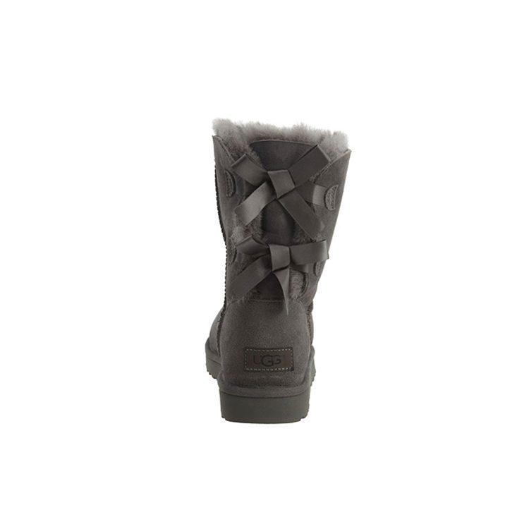 UGG Mini Bailey Bow Ii Boot Fleece Lined Gray Women's 1016225-GREY