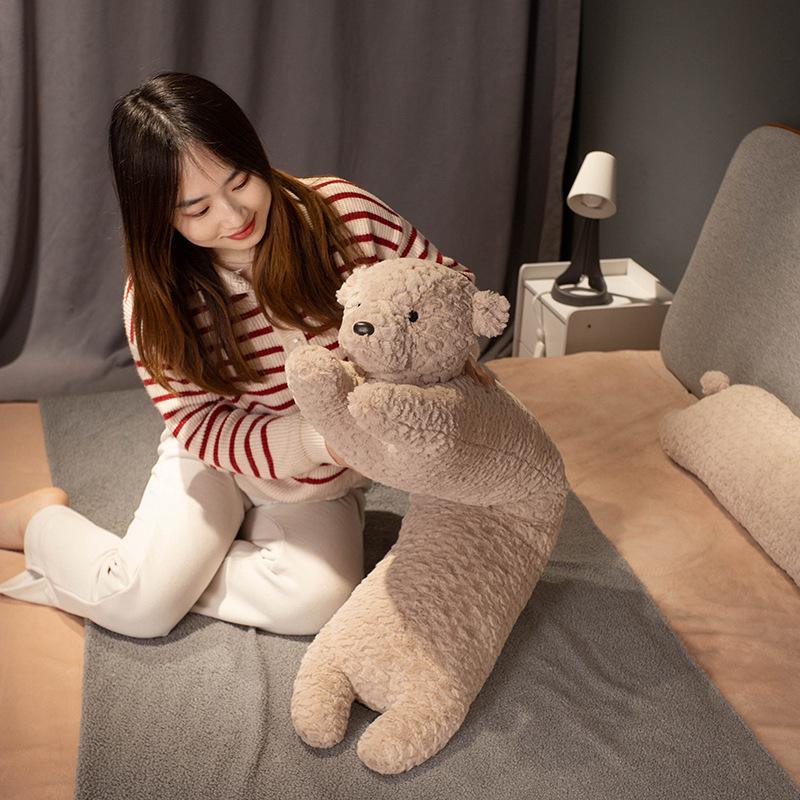 Big Rabbit Body Pillow Extended Bear Adorable Stuffed Animal Rabbit Dog Sleeping Cushion Decorative Body Pillow Back Cushion Decor