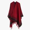 Warm Plaids Scarf Capes Light Weight Polyester Shawl Unisex Softable Shawl for Women Outdoor Commutes