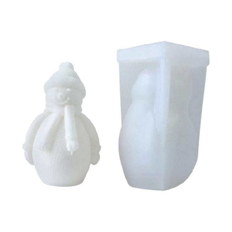 

3D Christmas Snowman Candle Silicone Moulds Home Party Decors Santa Claus Mold