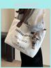 Canvas Tote Bag Womens Casual Large Capacity Shoulder Handbag For School And Daily Use