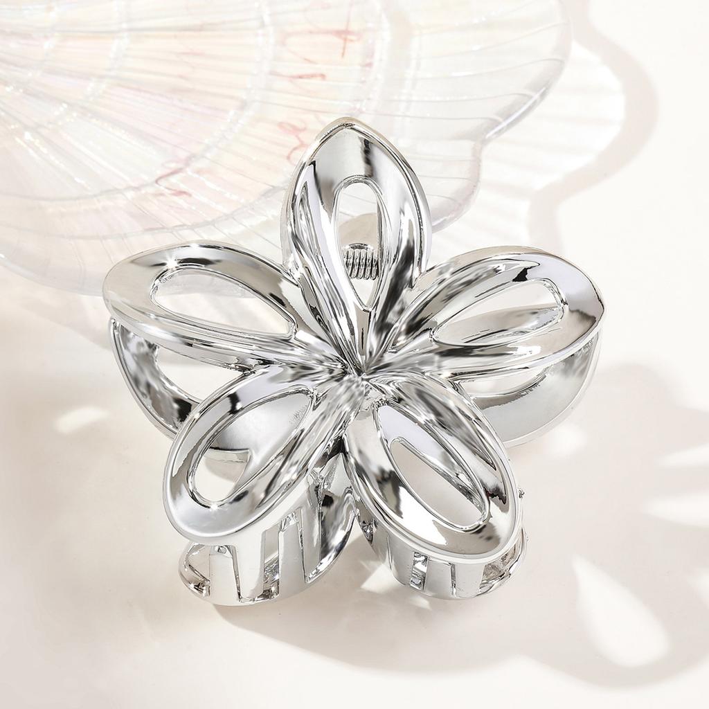 Transparent Flower Hair Claw Clips Women Crab Hair Clip Floral Hair Claws Ponytail Holder Hair Clips Hairpin Barrette Headwear