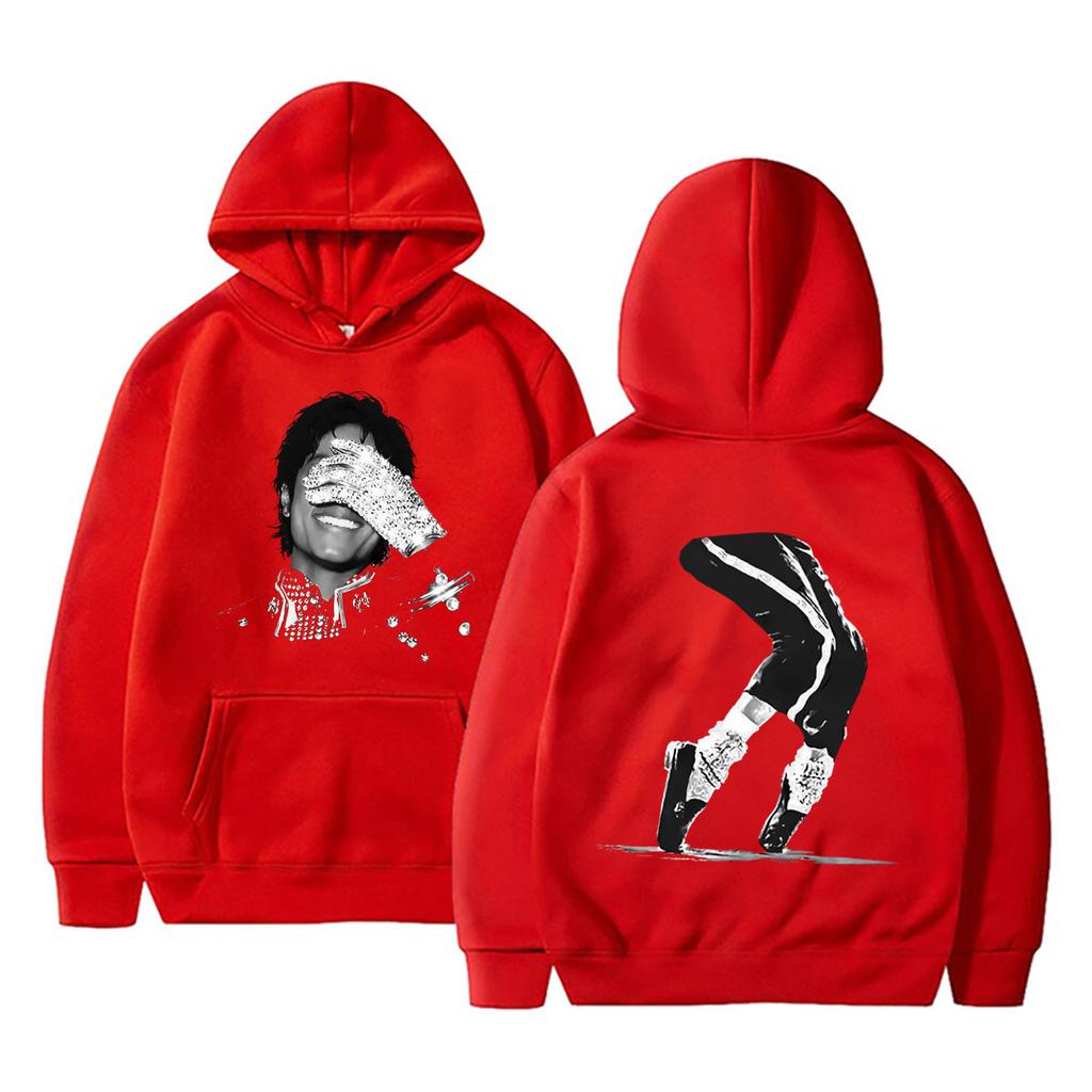 Michajackson Gesicht Grafik Hoodies Herren Damen Mode Hip Hop Übergroßer Pullover Männlich Vintage Gothic Rock Pullover Streetwear