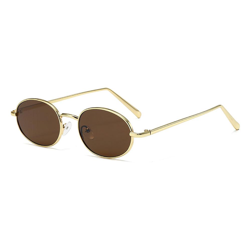 Classic Oval Metal Sunglasses Men Gold Silver Frame Black Sun Glasses Women Small Round Vintage Shades Trendy Eyeglasses Unisex