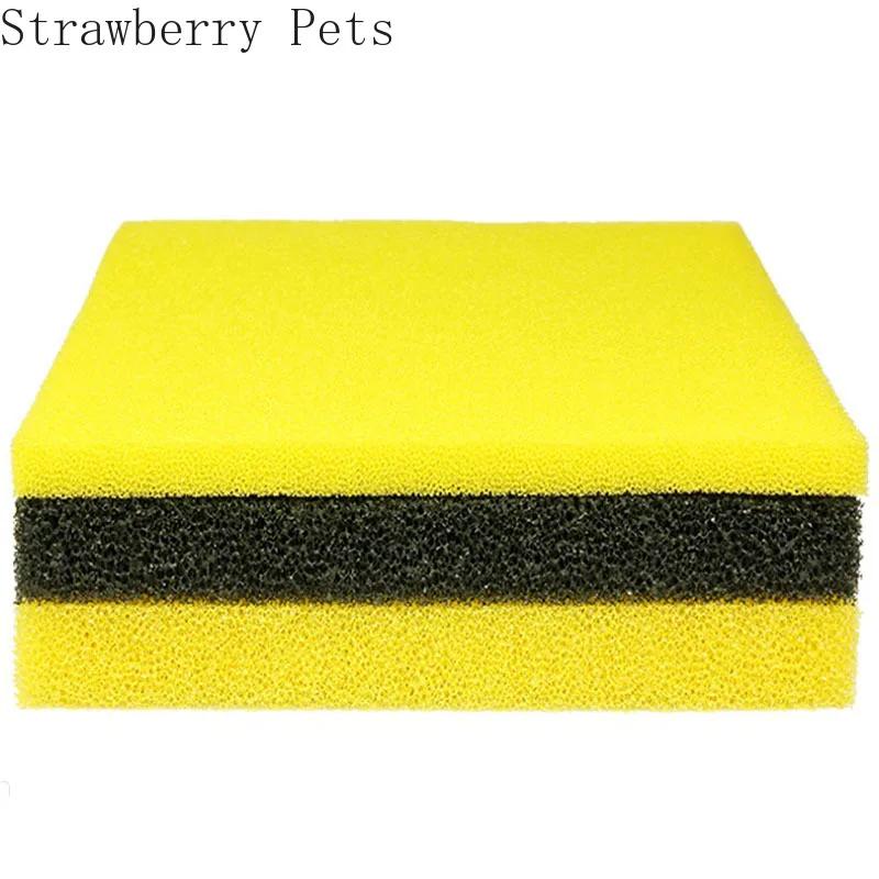Black, Blue, Yellow 50cmx50cmx2cm Filtration Foam Aquarium Fish Tank Biochemical Filter Sponge Pad Skimmer Sponge Supply Tank