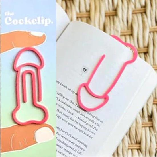 Funniest Book Clip Cock Weenie Shaped Lightweight Easy To Carry Acrylic Book Marker Fun Reading Sign