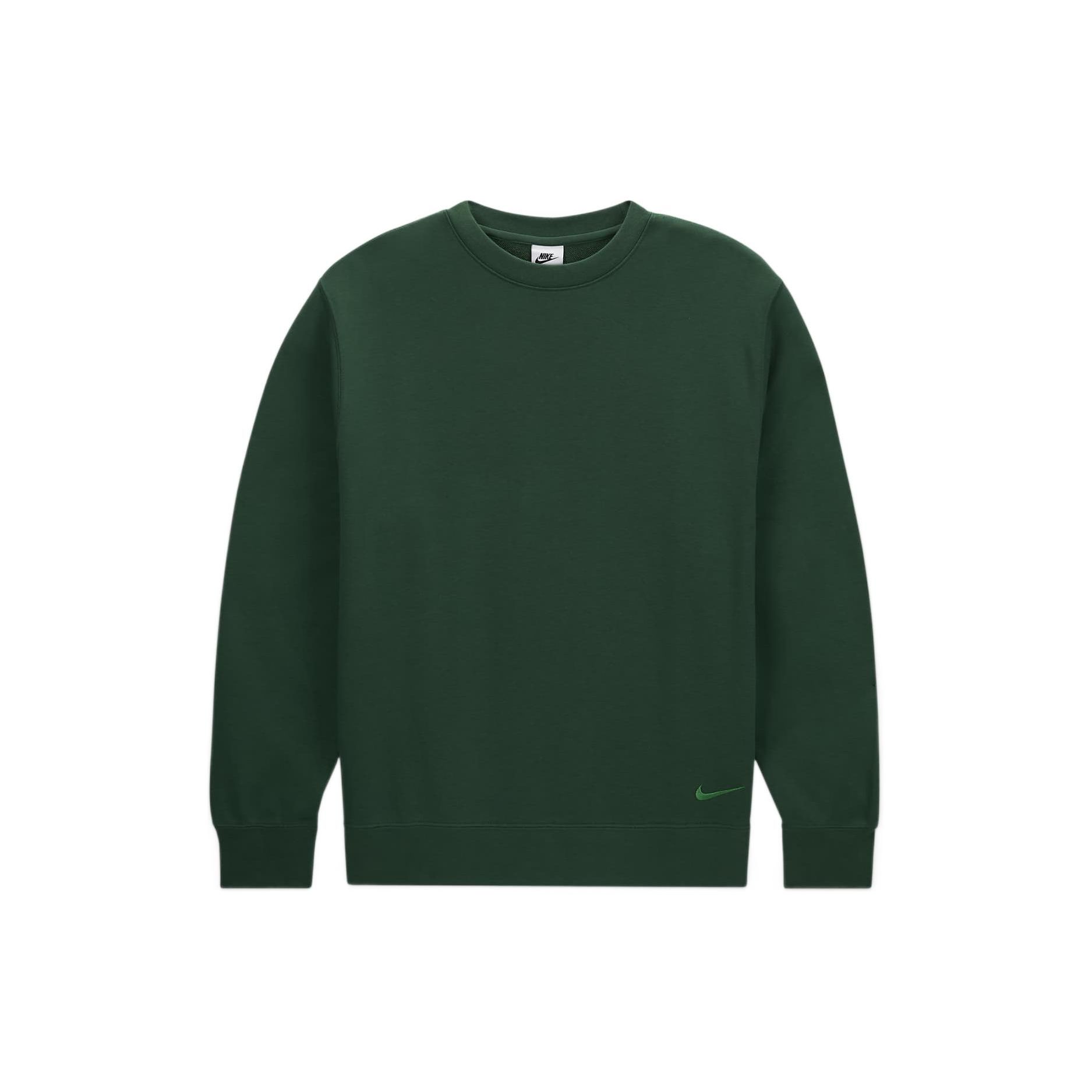 Nike Sportswear Embroidered Side Logo Crew Neck Sweatshirt Fir Green FB7223-341 XL