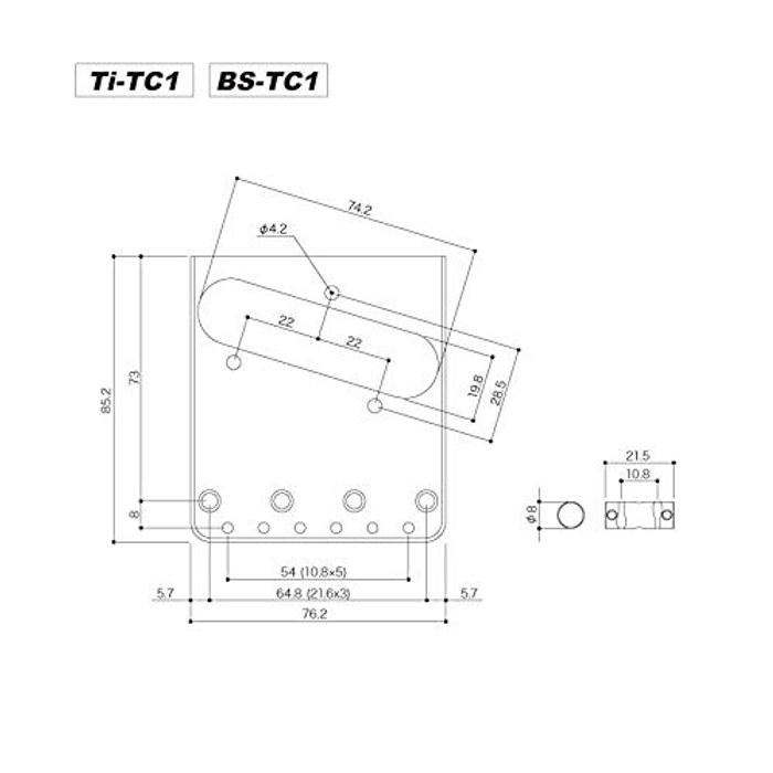 GOTOH Telecaster Bridge BS-TC1S N Nickel