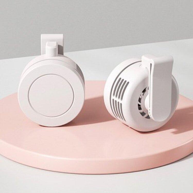 Portable Mini Desk Fan Bladeless Clip On Wearable Fan USB Rechargeable 360° Adjustable Quiet Personal Cooling Fan for Travel