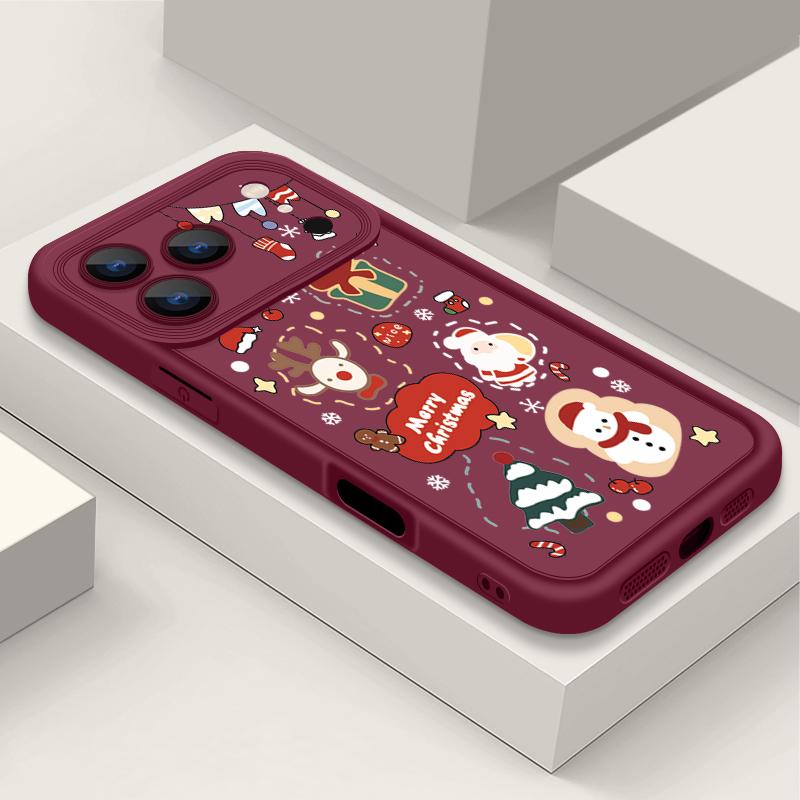 Stöttåligt Mjukt TPU Silikon Telefonskal Funda För iPhone 17 Air 16e 16 15 14 Pro Max 13 17 Pro Max 17 Pro 17 Sött Julmönster Skal