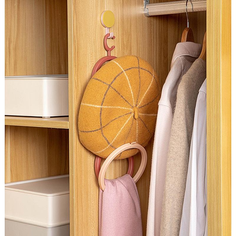 1PC Wall Mount Hat Holder Rack Storage Display Behind Doors Scarf Bag Hooks Hangers Shelf Home Rack Organizer Accessories