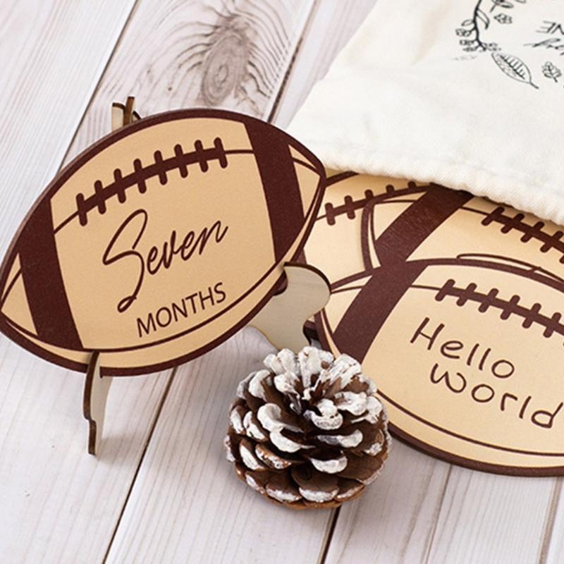Baby Monthly Milestones Marker Discs Set with Stand and Bag Photo Props Baby Announcement Sign Gift for Infant Boy Girl