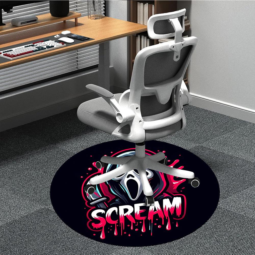 1pc Scream MaskChair Carpet for Office, Non-slip, Soft and Durable Office Rug for Interior Decoration, Perfect for Office yy250925076