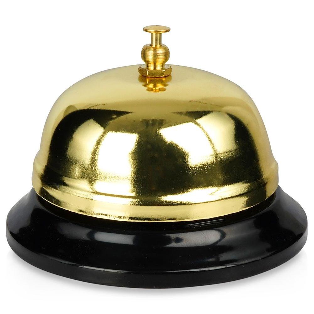 Gold table bell 8.5x6 cm