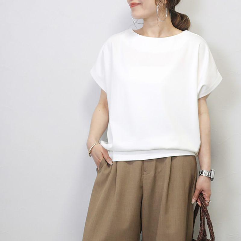 Japan and South Korea Hong Kong Style Summer New Round Neck Solid Simple Loose Casual All-matching Bat Sleeve Short Sleeve T-shirt Top