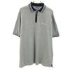 Short Sleeve Half Zip Polo Shirt L Gray Men's Used