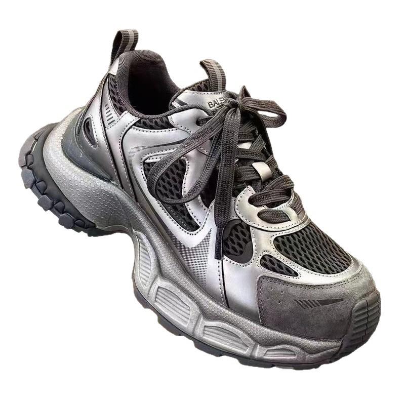 Leather dad shoes women 2025 new autumn platform ultra-light soft sole fashion casual sports shoes ins trendy shoes