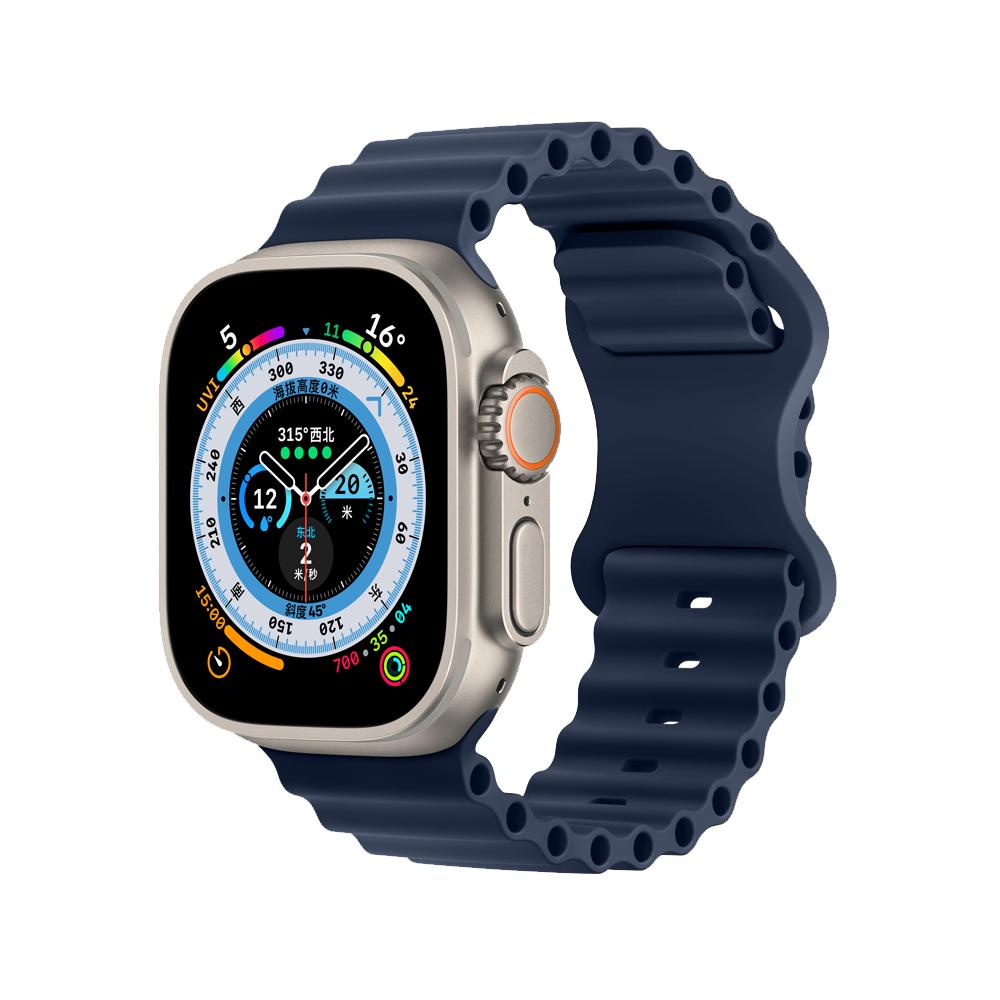 Ocean Silicone Strap For Apple Watch Ultra 2 49mm 45mm 41mm 44mm 40mm 42mm Breathable Bracelet For iWatch 9 8 7 6 5 4 3 SE Band