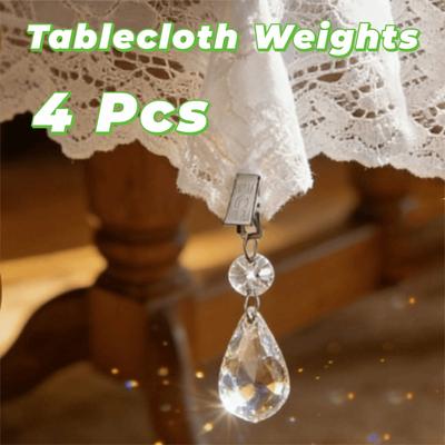 4PCS Windproof Crystal Tablecloth Weights Decorative Tablecloth Clip Table Cover Holder  Banquet