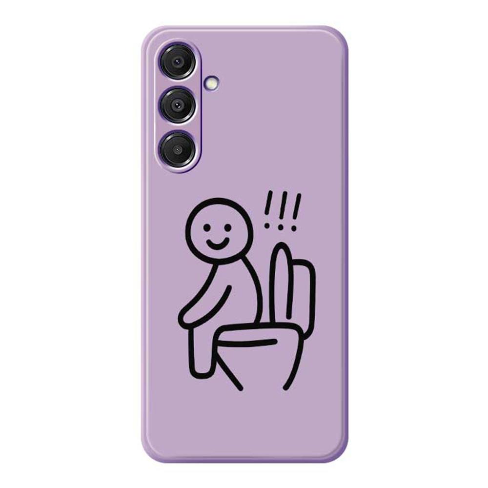 For Samsung Galaxy A16 5G/4G Case Stickman Toilet Pattern Printing Straight Edge TPU Phone Back Cover