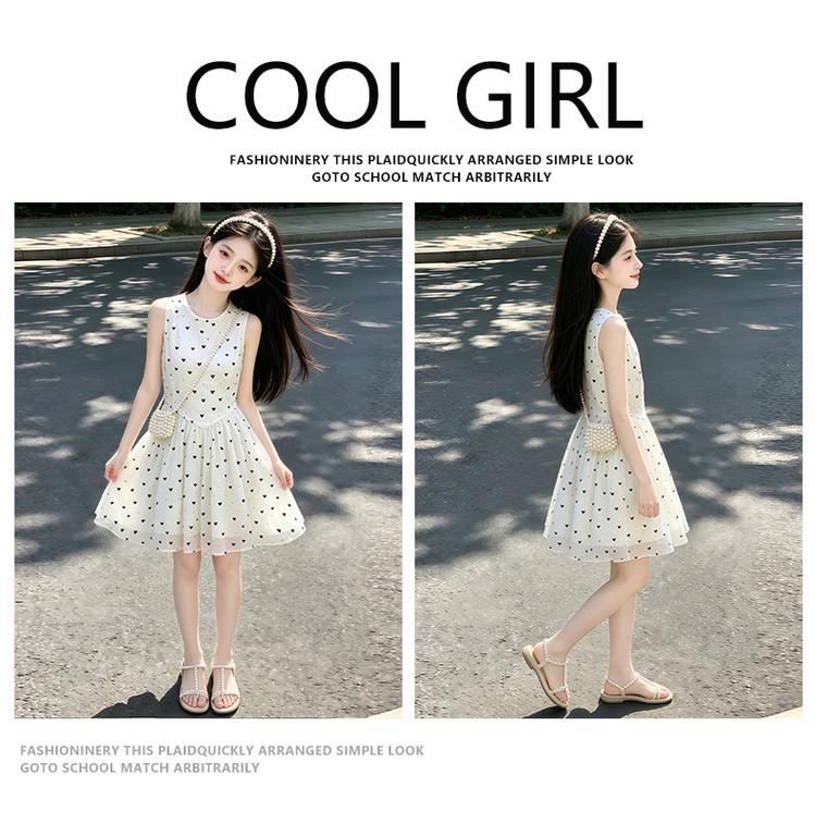 Girls' 2026 Polka Dot Sleeveless Summer Dress - Fashionable, Super Beautiful Children's Skirt