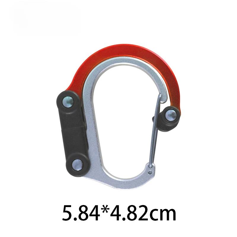 

Многофункциональный гибридный зажим для снаряжения, карабин, вращающийся на 360 градусов крючок, сильная пряжка, кемпинг, туризм, путешествия, рюкзак, уличный гаджет красный