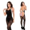 Fishnet Sexy Underwear Women Bodysuit Lingerie Leopard Single Leg Bodystockings Transparent Lace Erotic Lingerie Costumes