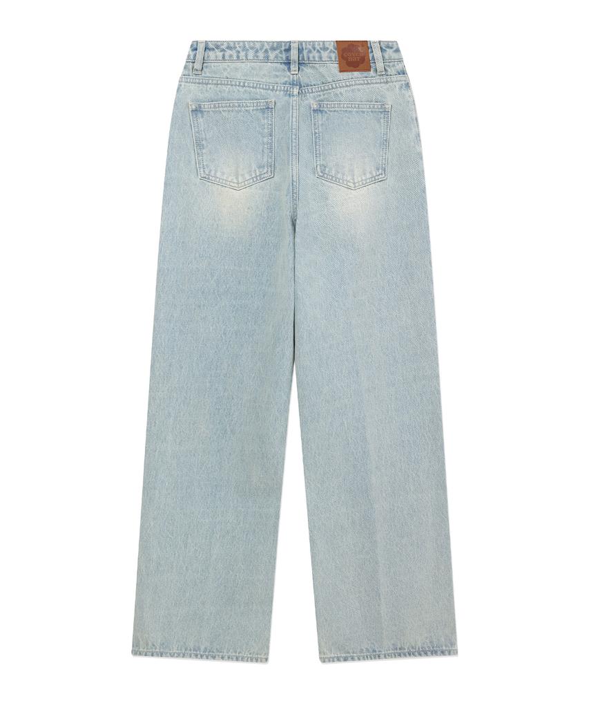 COVERNAT WOMAN Classic Straight Denim Pants Light Blue