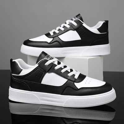 Heren casual schoenen met platte zool, ademend, zachte zolen, vier seizoenen comfortabele wandelschoenen voor buiten, modieuze jeugdige board schoenen