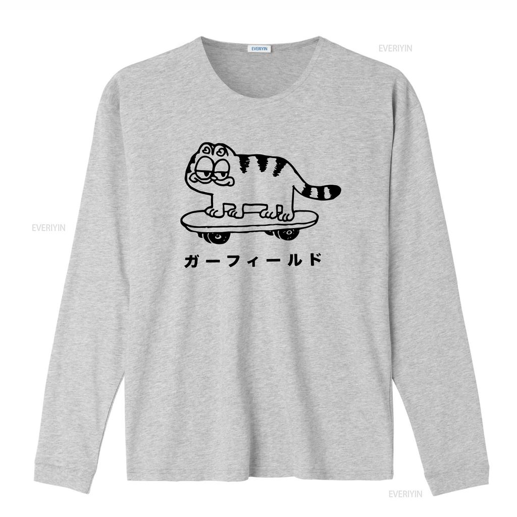 NWT Cool Gaarfield Funny Cat Animal Cute T Shirt vintage Washed Breathable Soft homme Versatile designer clothes Comfortable