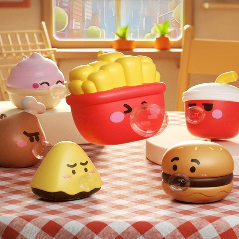 Cute Food Series Spitting Bubbles Squishy Squeeze Toys Anxiety Stress Relief Sensory Antistress Toys For Adults Kids Toys Gifts