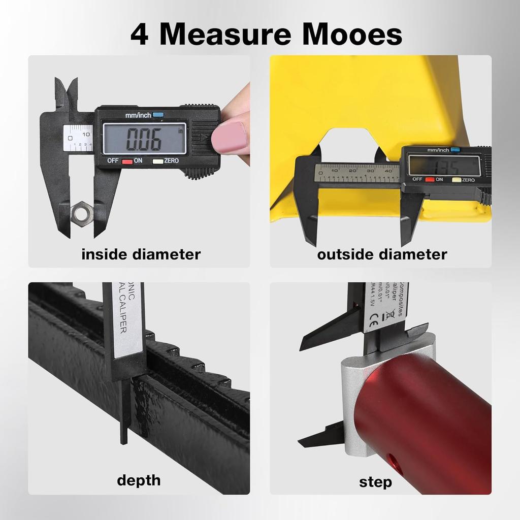 LCD Digital-Messschieber Mikrometer Messwerkzeug LCD-Bildschirm Einfach austauschbar Zoll und Millimeter Schmuckmessung