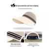 Women's Wide-Brimmed Summer Bucket Hat - Korean Fashion, Woven, Breathable Sun Protection