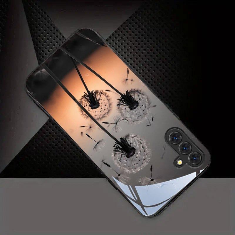 Dandelion Floating Fluff Pattern Tempered Glass Phone Case For iPhone 17 16 15 14 13 12 11 Pro Max 17 Air 7 8 Plus XR XS X Cover