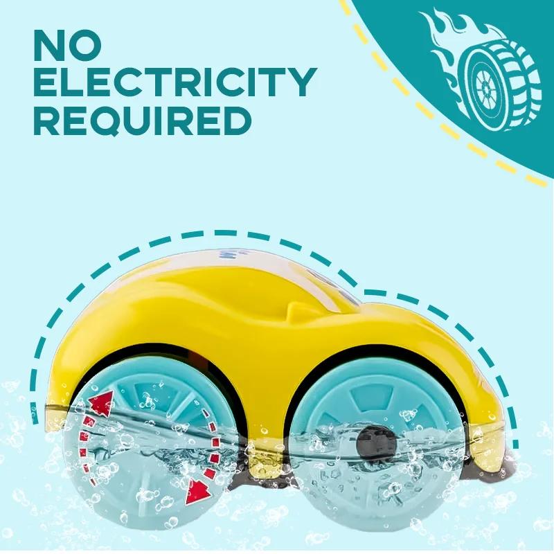 Baby Bath Toys Amphibious Cars Bathroom Floating Clockwork Toy Car Children Bathing Cartoon Swimming Water Playing Toy for Kids