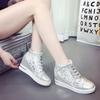 Fashion Trendy Women's Shoes 2024 New Daily Height Increasing Versatile Hollow Out Breathable Lace Sports Women's Shoes Zapatos De Mujer