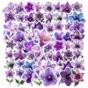 35pcs Purple Floral Stickers Nature Flower Graffiti Sticker Diy Skateboard Phone Case Laptop Waterproof Decals School Supplies