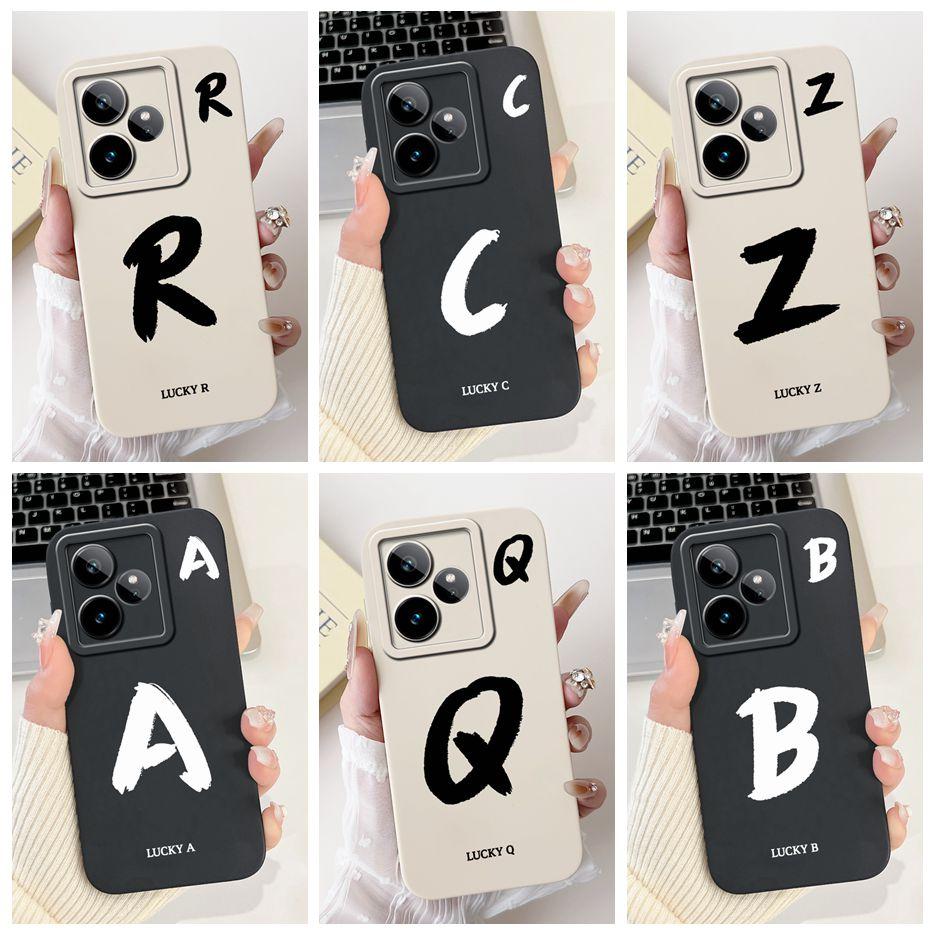 For Realme GT7 5G Case RMX5061 Cute Lucky Letters Cover Soft TPU Matte Phone Case For Realme GT 7 Pro GT7 T 7T GT7T Fundas Coque