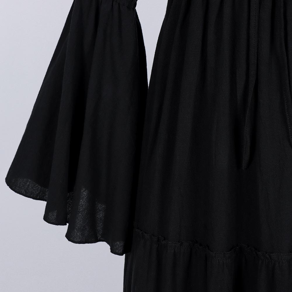 2024 Women's Medieval Vintage Christmas Off-the-Shoulder Bell Sleeve Dress